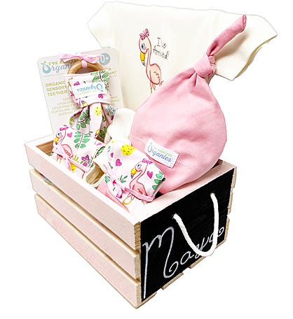 Personalized Organics Gift Crate in Pink